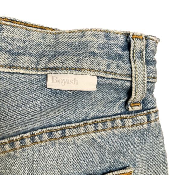 Anthropology Boyish Denim Button Fly Light Blue Jean Shorts Size 27 NWT - Picture 3 of 8